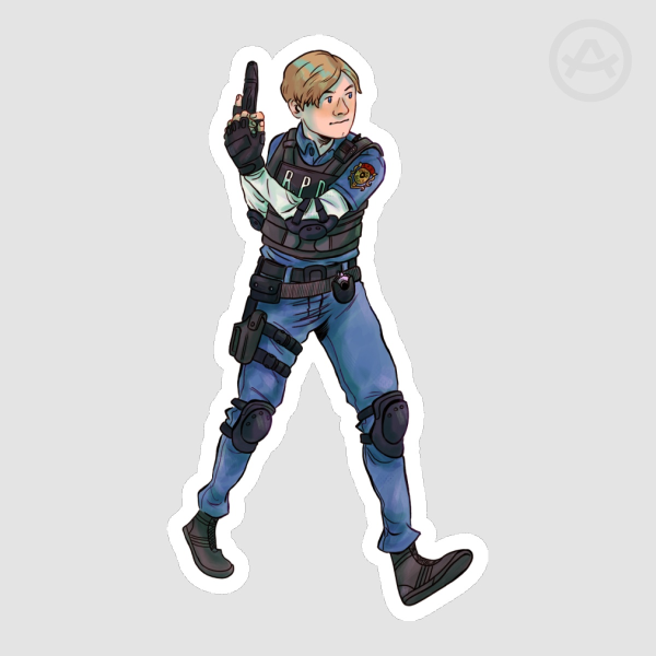 Leon Kennedy RE2 Remake Sticker