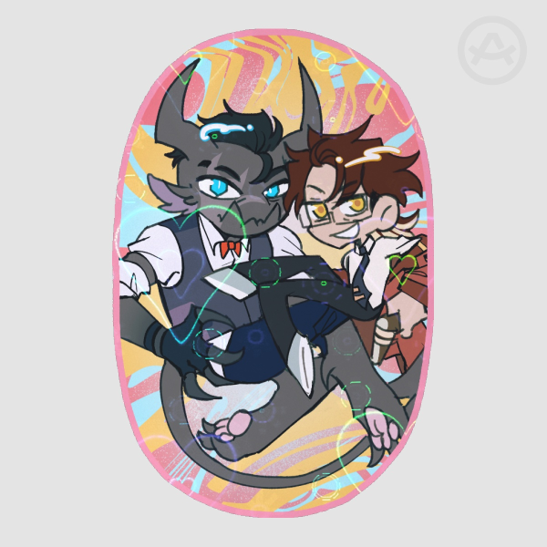 Mutual in Contract, Edwyn & Ari Coin Die Cut Stickers