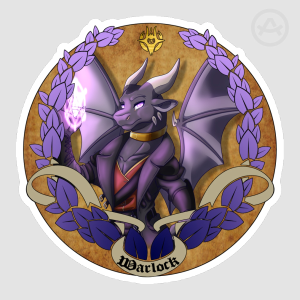 D&D Warlock Dragon Stickers