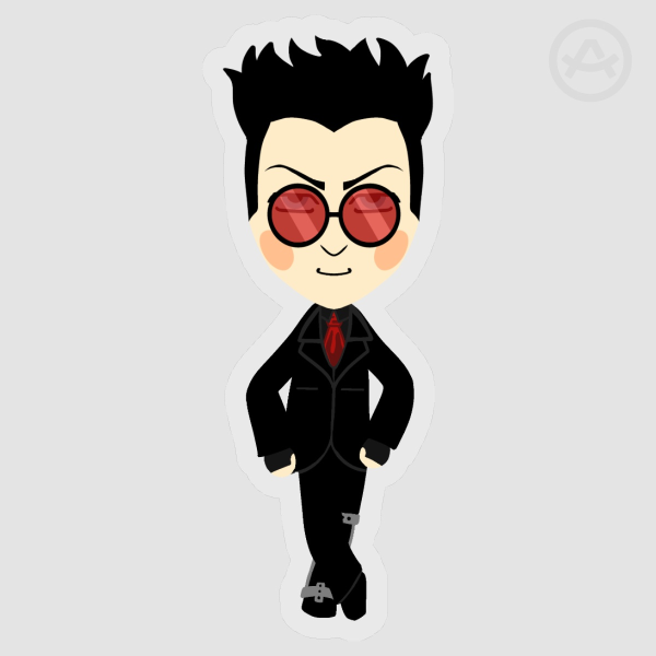 Oswald Cobblepot Mii version full body Season 5 Gotham Clear Vinyl Sticker