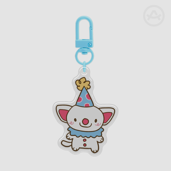Clown Critter - Epoxy Clear Acrylic Keychain