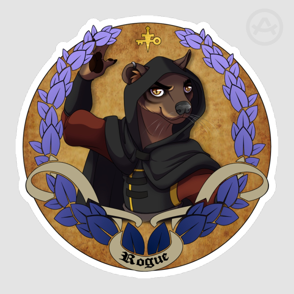 D&D Rogue Fossa Stickers