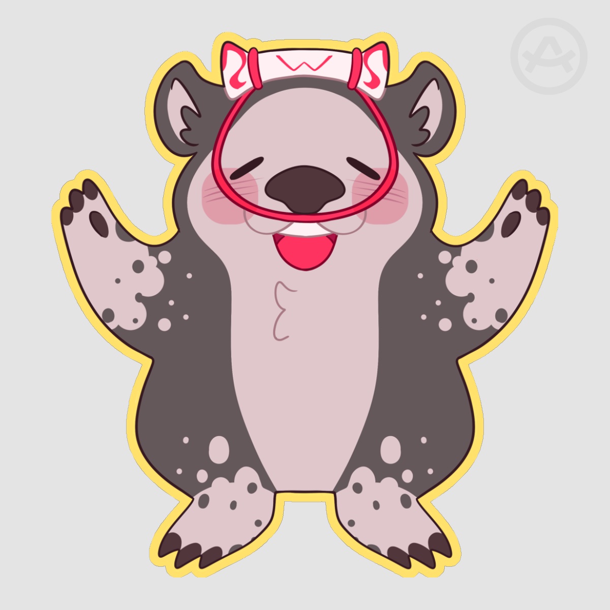 Big Wo(Man)bat Colored Edge Die Cut Sticker