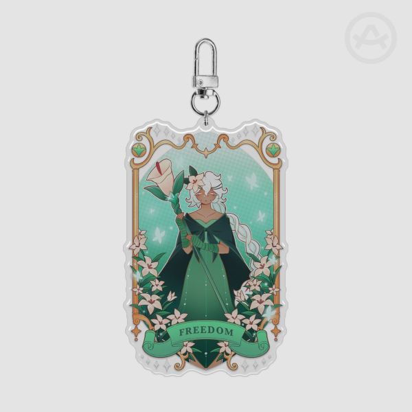 Wite Lily Cookie Big Epoxy Acrylic Keychain - Cookie Run Kingdom