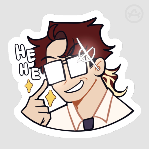 Ari "Megane hehe" Die Cut Sticker