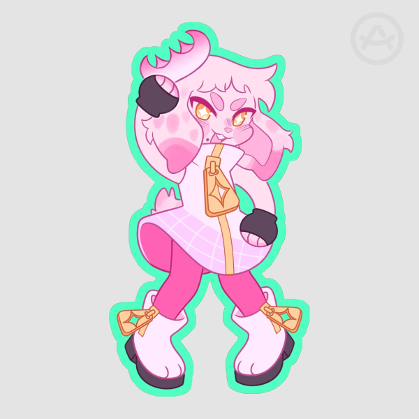 Pearl Colored Edge Die Cut Sticker