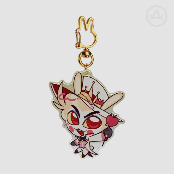 Bunnie Lucifer || 6cm Epoxy Glitter Keychain