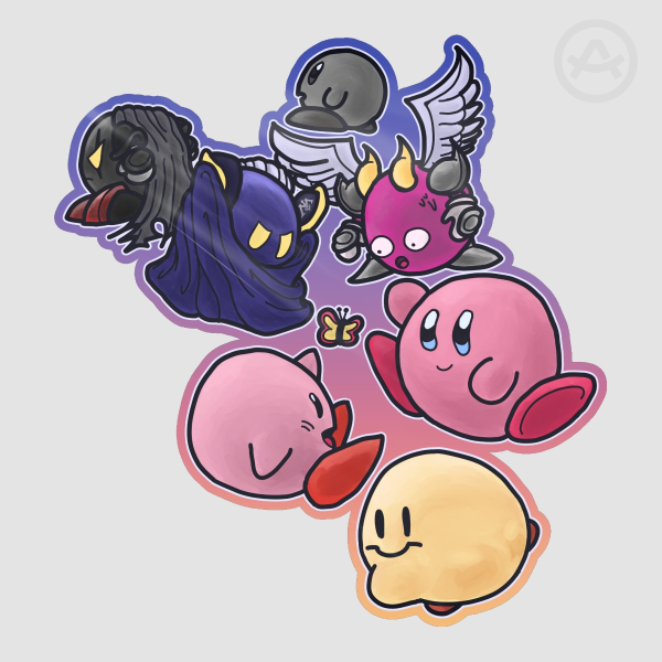 "Kirbies" Die Cut Stickers