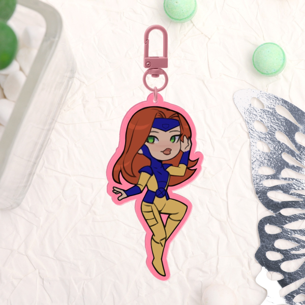Jean Grey / Phoenix Colored Edge Acrylic Keychains