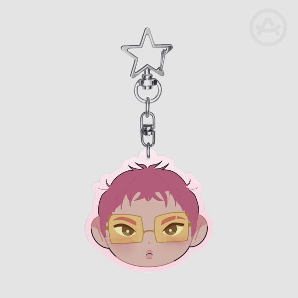 Mingi Pink Hair Keychains