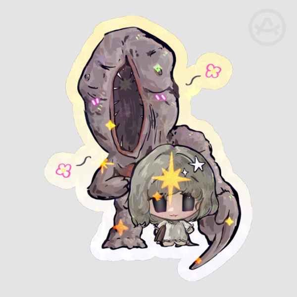 RE9 Emily with mutate version die cut stickers