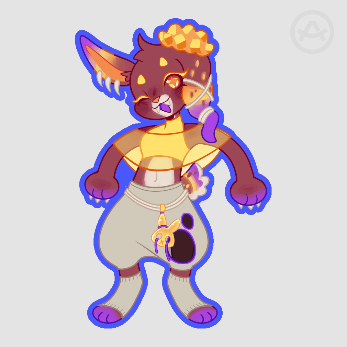 Frye Bunny Colored Edge Die Cut Sticker