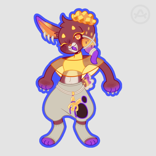 Frye Bunny Colored Edge Die Cut Sticker