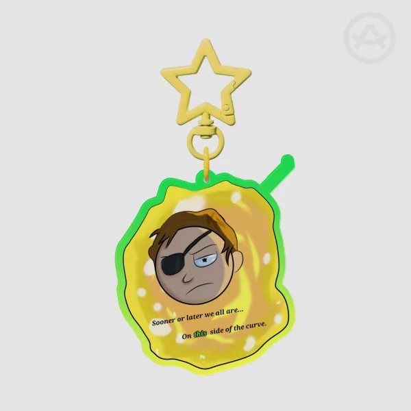 Evil Morty Quote Keychain