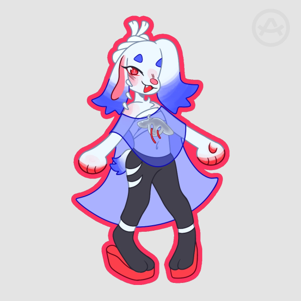 Shiver Colored Edge Die Cut Sticker