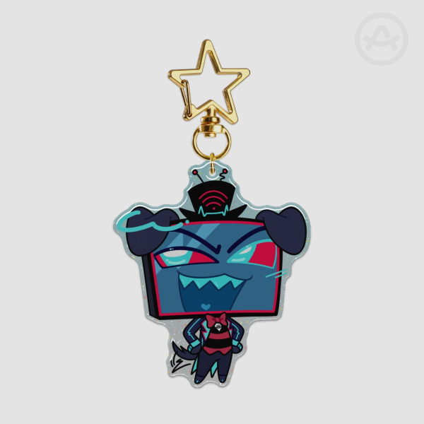 Doggo Vox || 6cm Epoxy Glitter Keychain