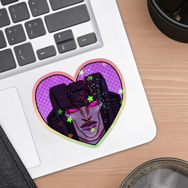 Skywarp Colored Edge Die Cut Sticker