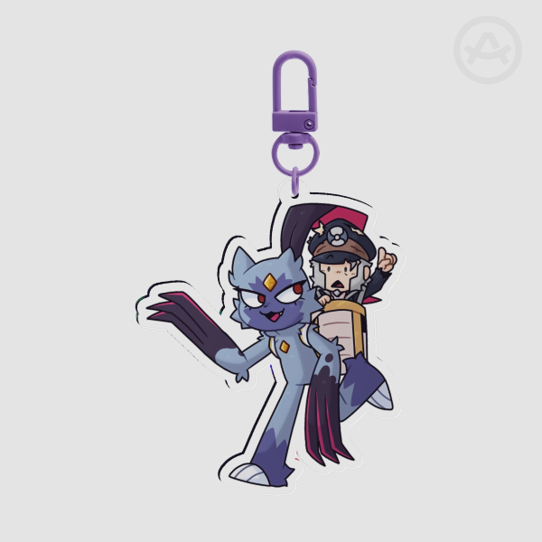 Warden Ingo and Lady Sneasler Keychain