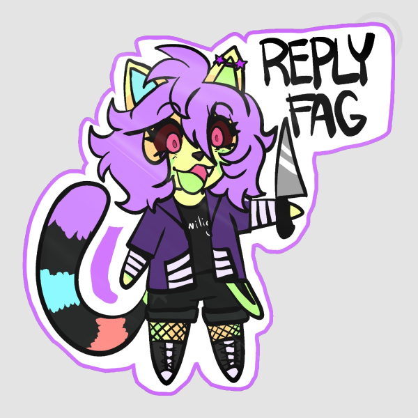 Kinney "Reply Fag" Sticker
