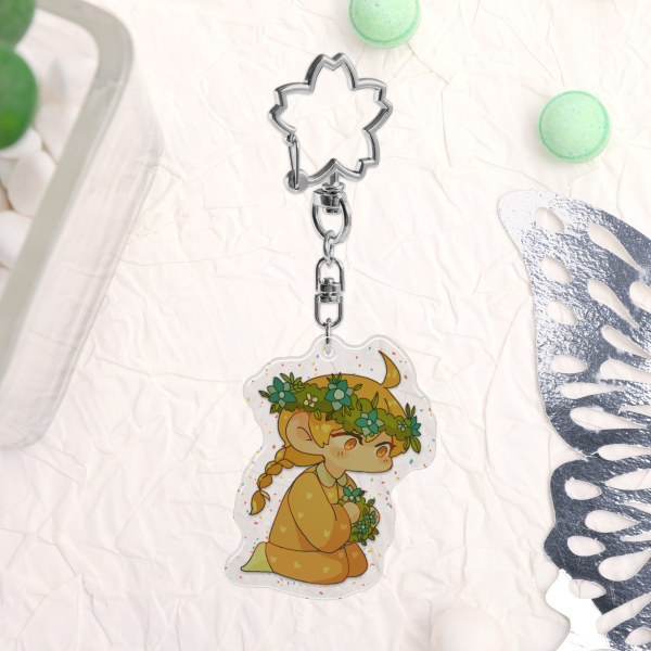 Mini Aether Spring Picnic Epoxy Glitter Acrylic Keychain