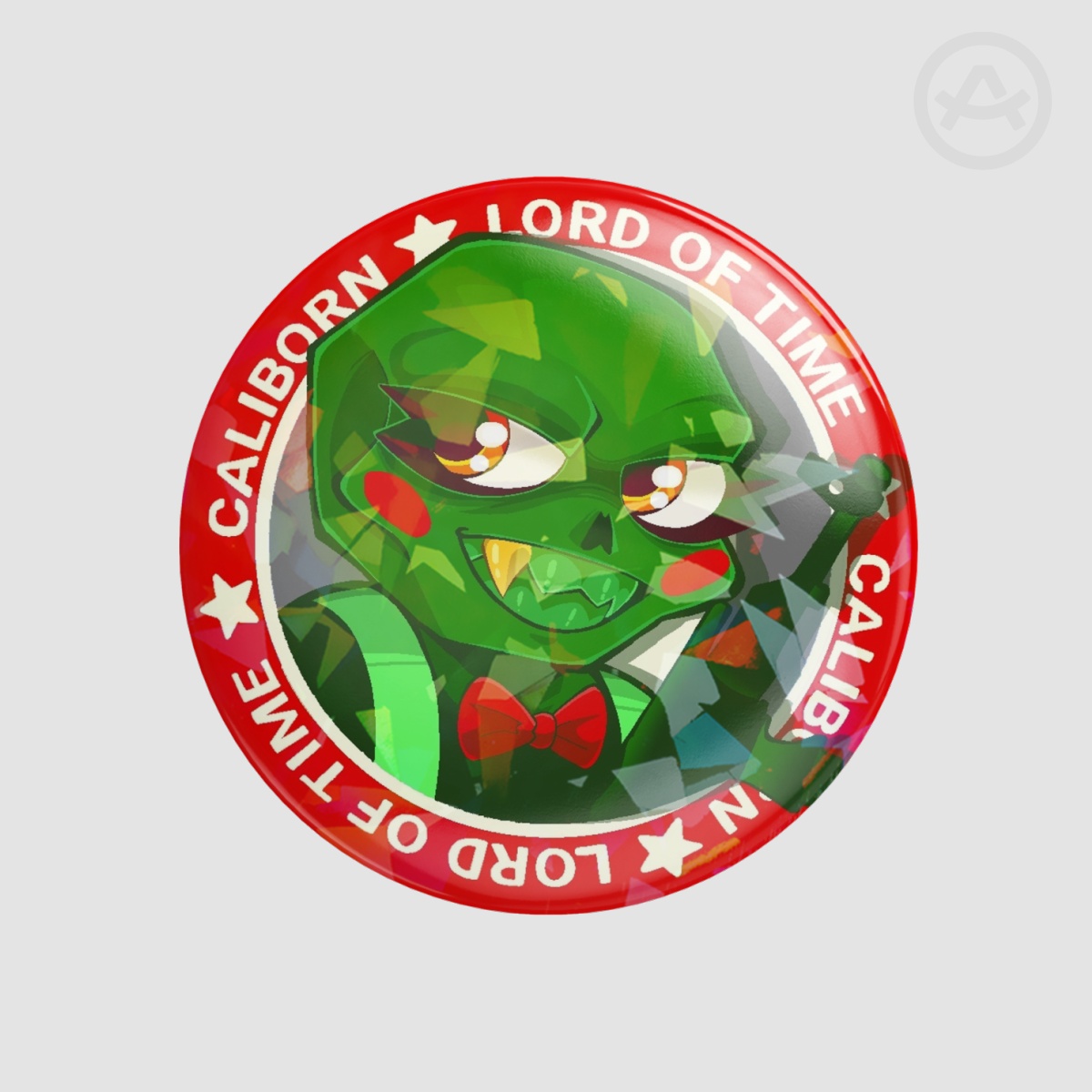 Caliborn Holographic Button Pin