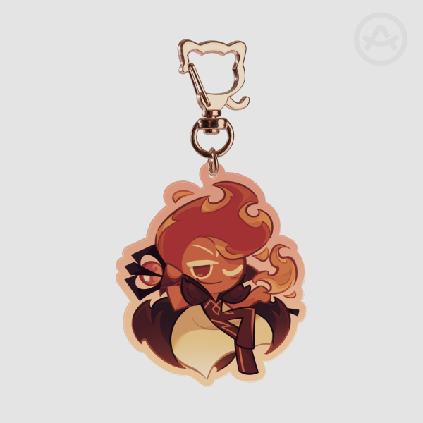 Double-Sided Fire Spirit Cookie Acrylic Keychain