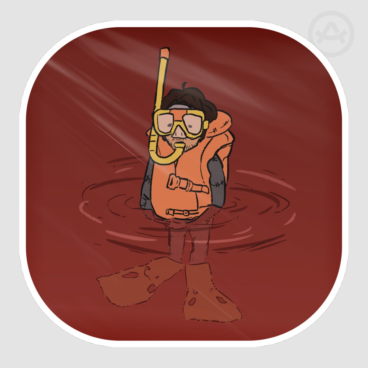 Blood Diver Meme Sticker