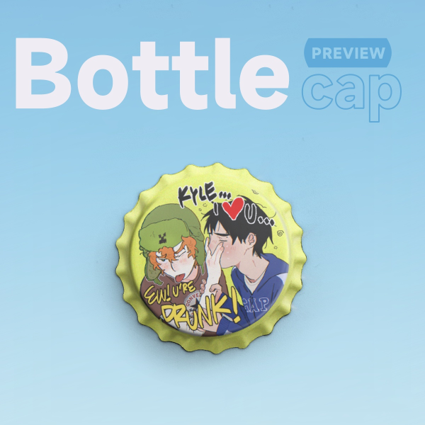 Stan x Kyle Bottle Cap Badges