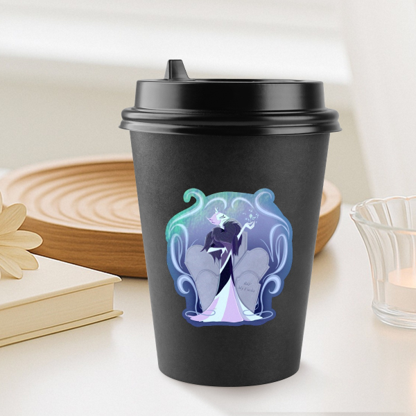 Elsa in mourning Colored Edge Die Cut Stickers