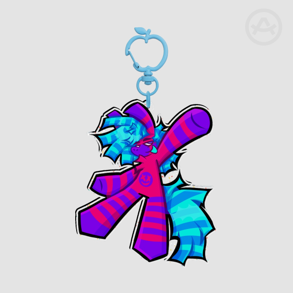 POSCA VON GABBA! Glitter Acrylic Keychain