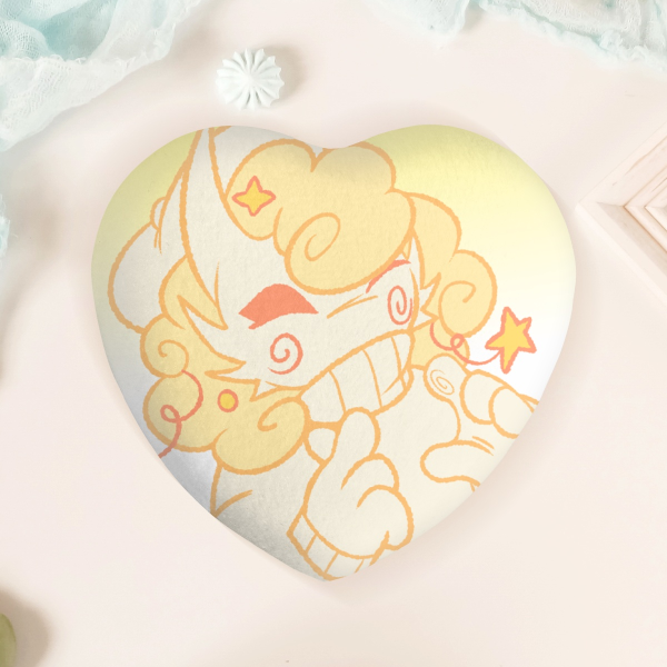 Dreamer Plush Heart Button Badge