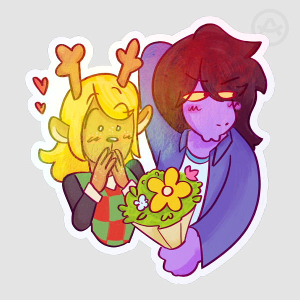 Suselle - Susie X Noelle - Deltarune Sticker