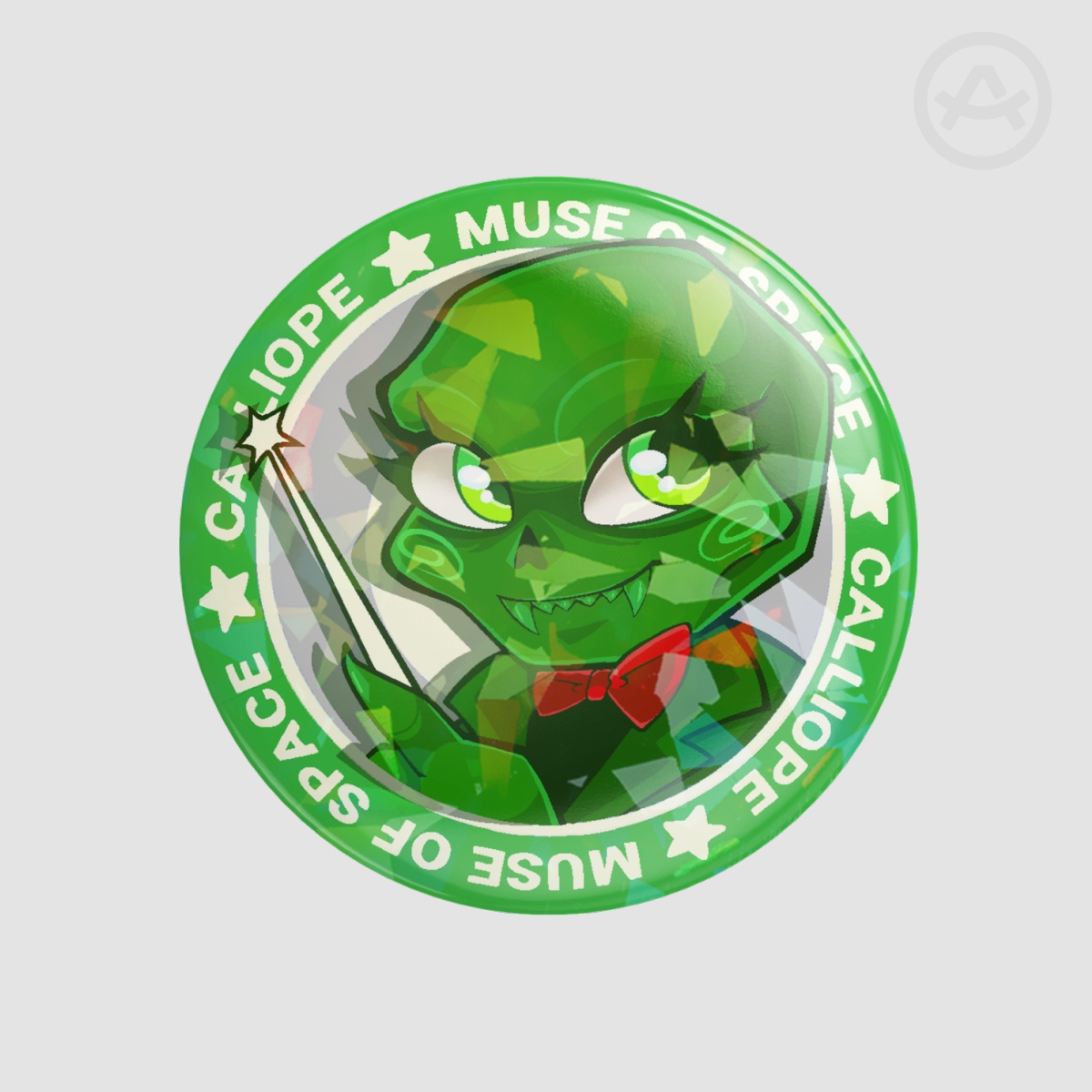 Calliope Holographic Button Pin