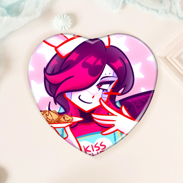 Cooking Mettaton Heart Shaped Badge