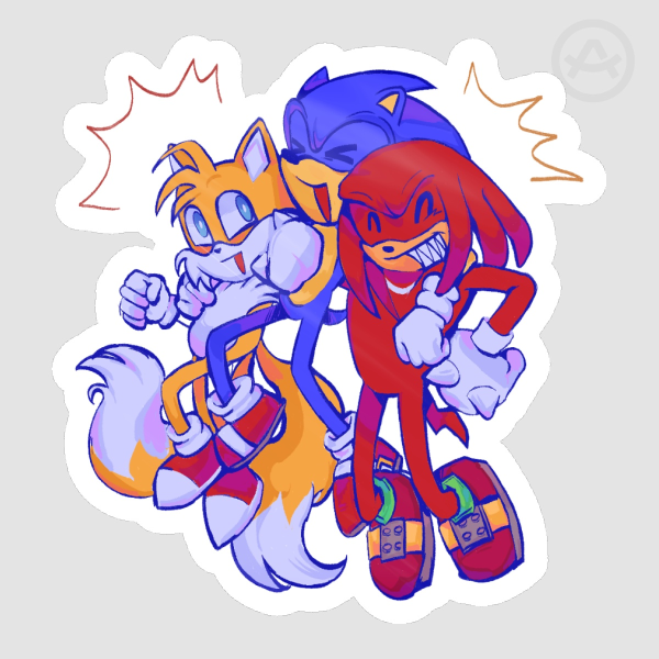 Sonic trio sticker (glossy)