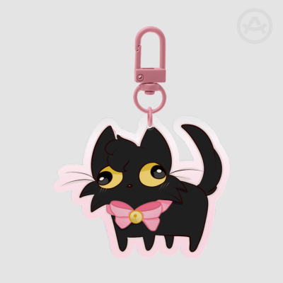 Black cat keychain