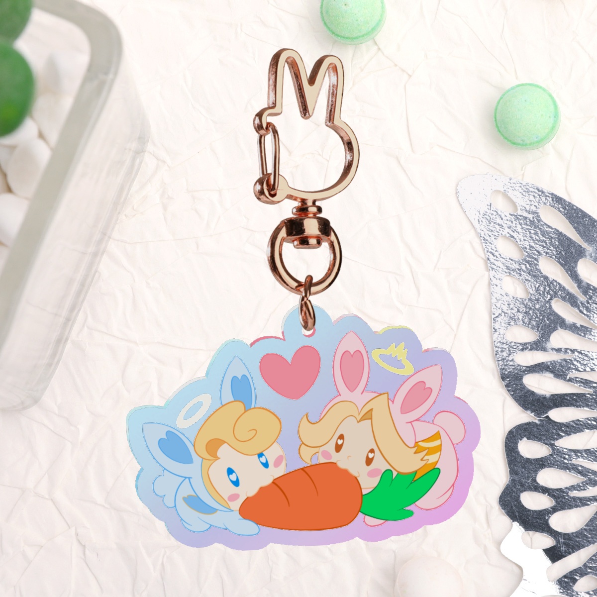 Holygates Easter Time Rainbow Keychain