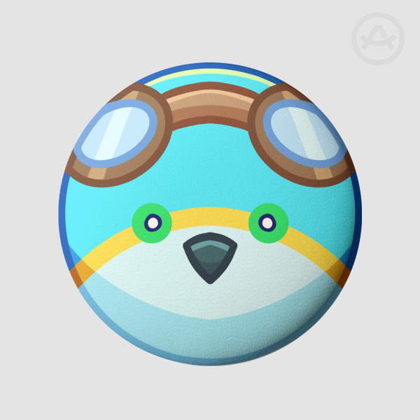 Parrotx2 Plush Button