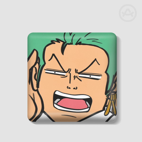 Zoro HUH?! Rectangular PU Badges
