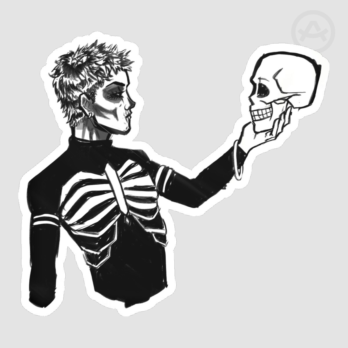 Harrowhark Nonagesimus Sketch Sticker