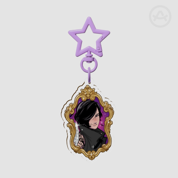 V Two Sided Keychain
