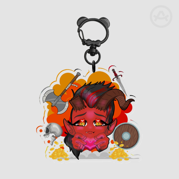 Karlach BG3 Chibi Baldur's Gate 3 Clear Acrylic Keychains