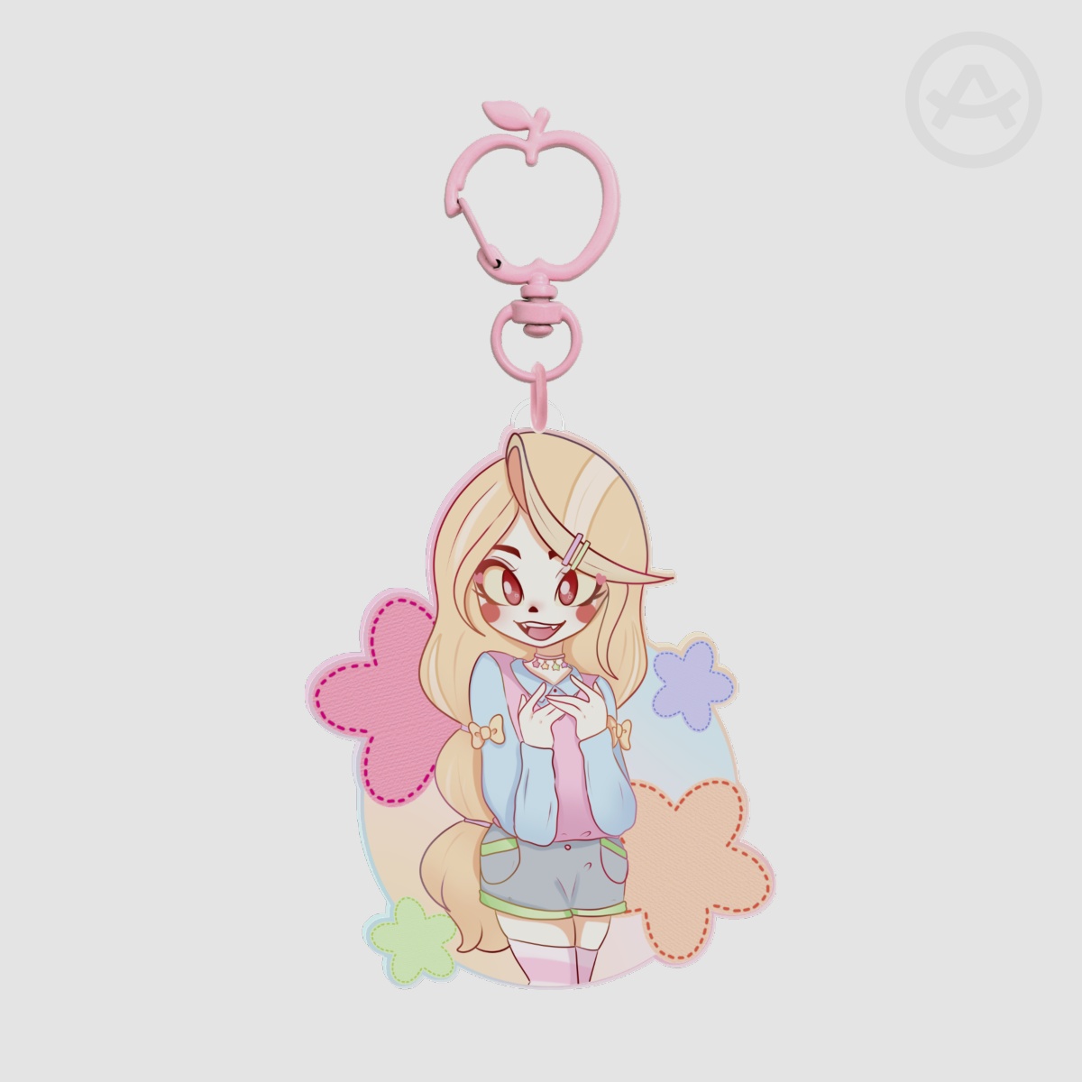 Pastel Charlie Full Bleed Acrylic Keychain - 8cm