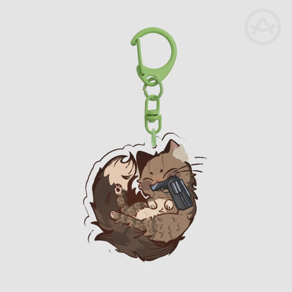 Whiskey Clear Acrylic keychain (2inch)