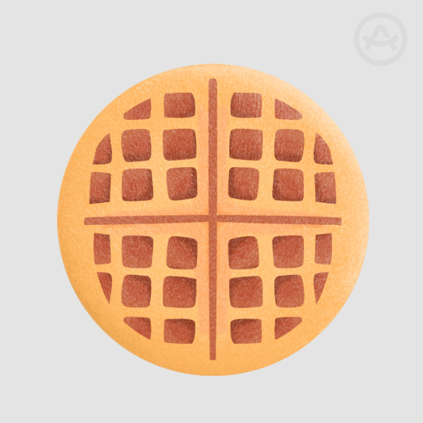 Waffle Plush Badge