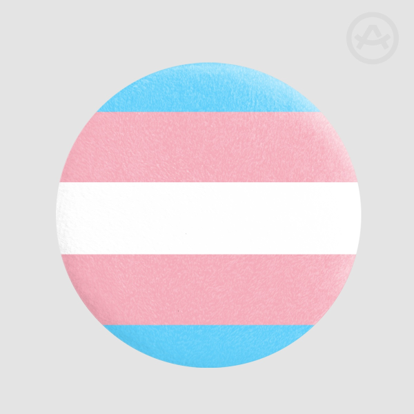 Transgender Flag Plush Button