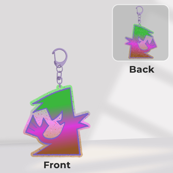 Unpleasant Gradient Gummy Keychain