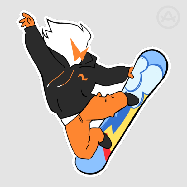 Dirk Strider Snowboarding Sticker