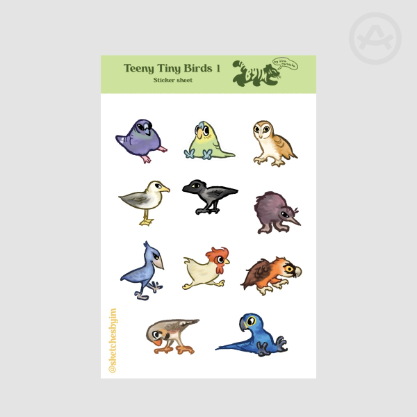 Teeny Tiny Birds 1 - Matte Coated Sticker Sheet