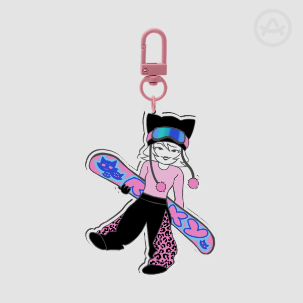 Roxy Lalonde Snowboarding Keychain
